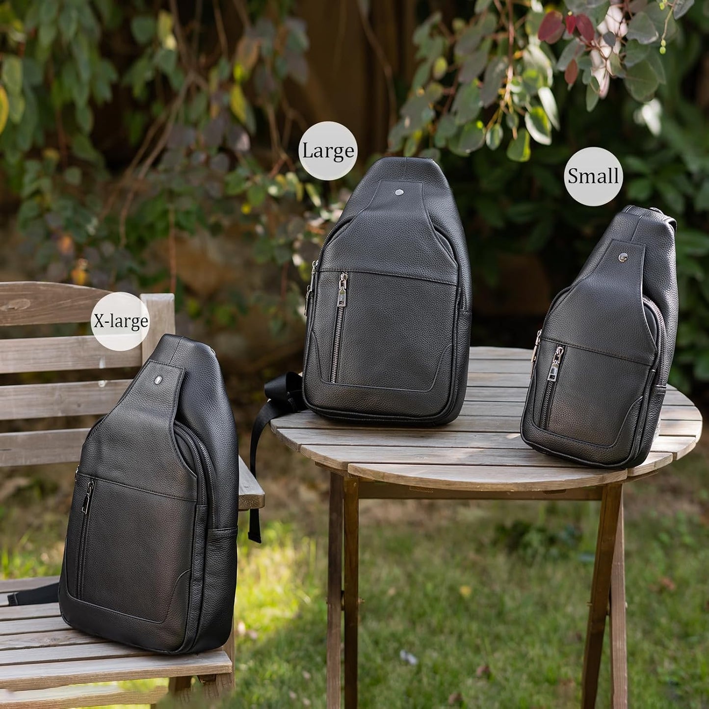 Bolso bandolera piel vacuno impermeable hombre