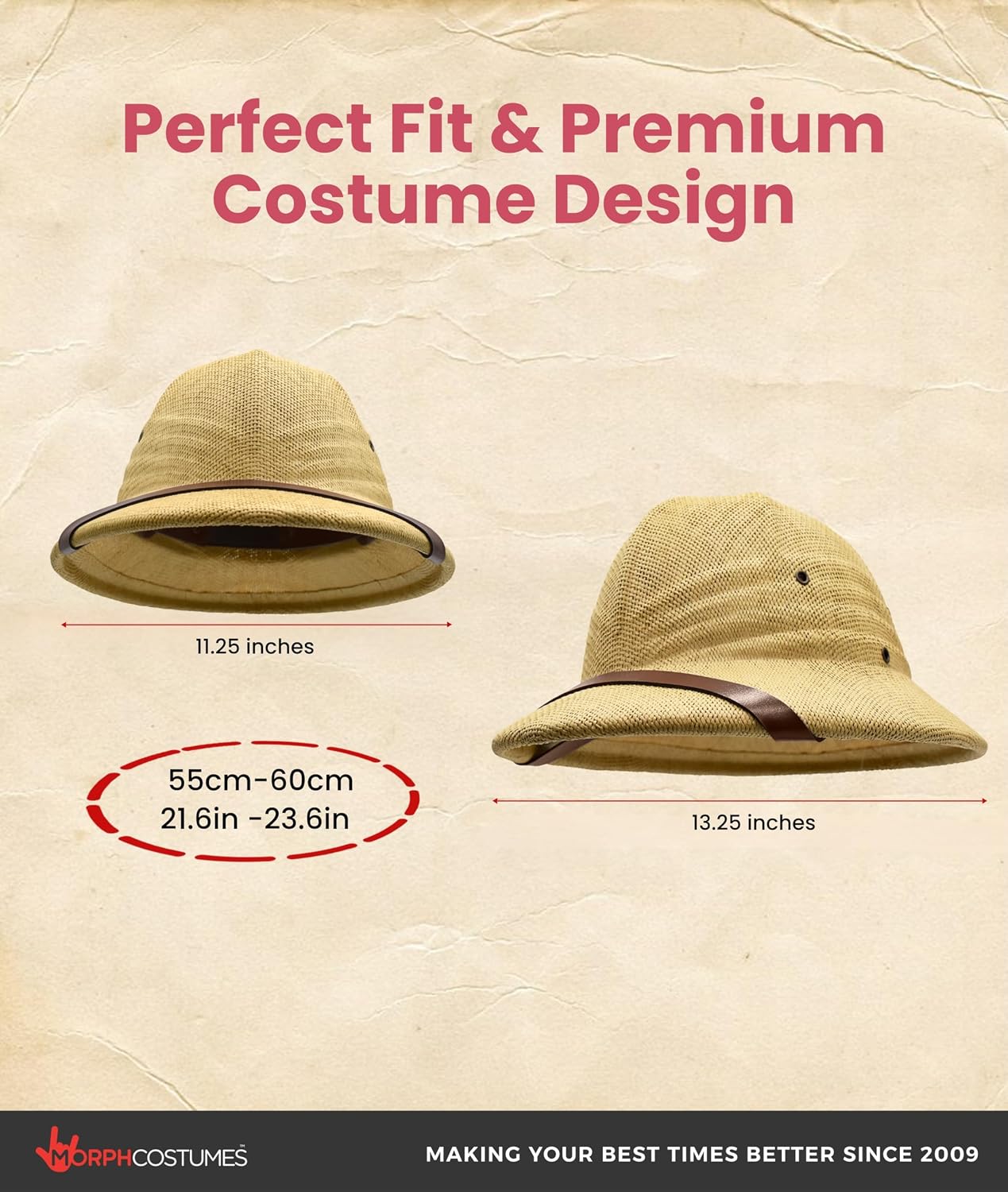 Casco safari británico para adultos ajustable protección