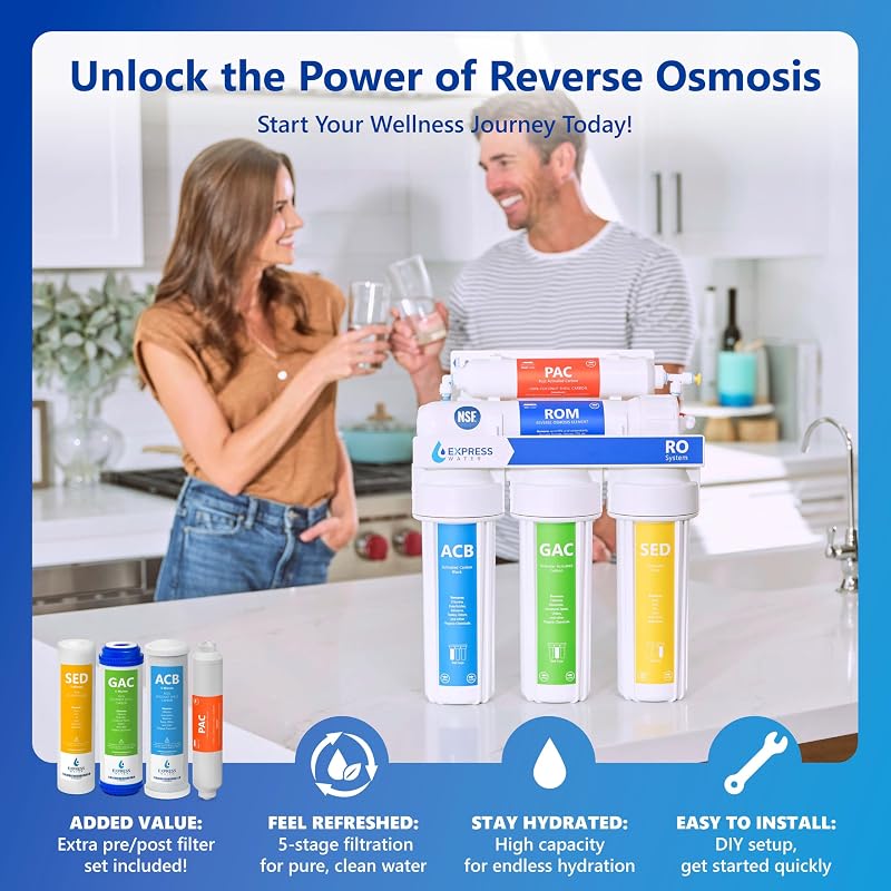 Sistema ósmosis inversa 5 etapas bajo mesada con filtros