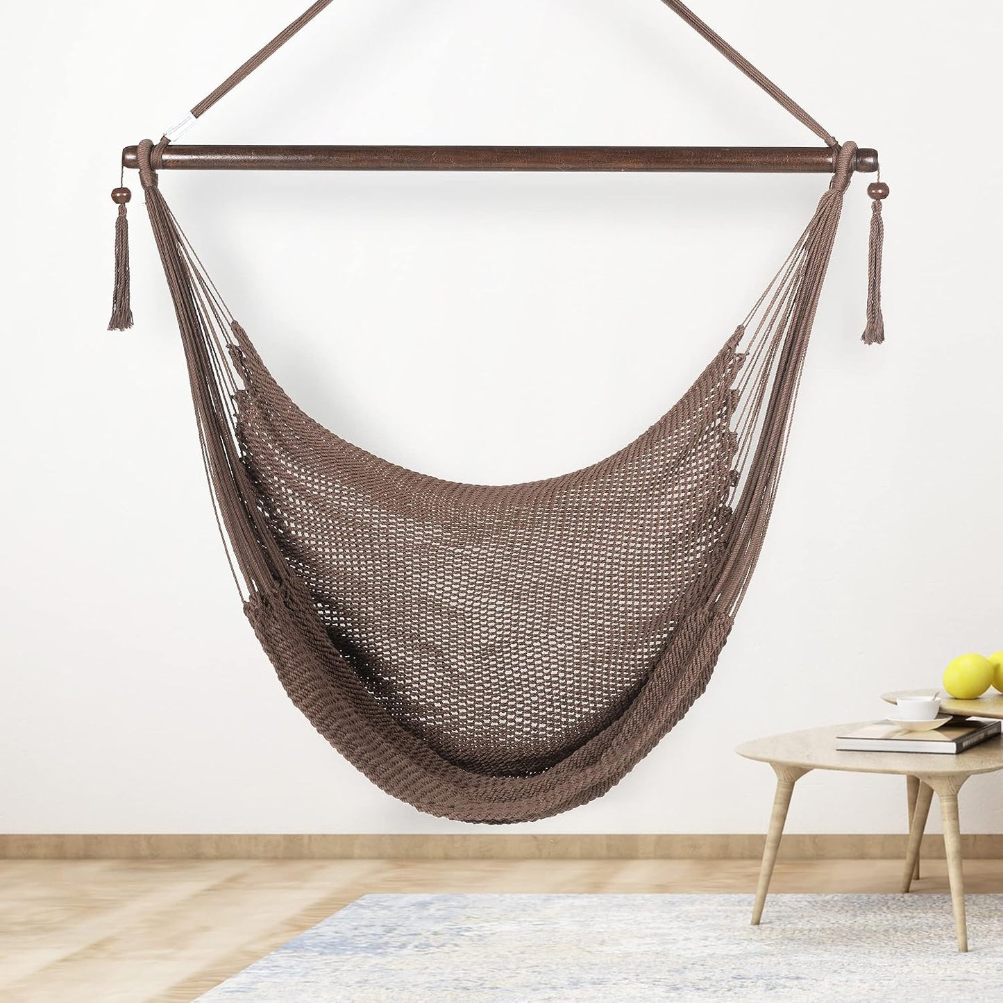 Silla hamaca grande caribeña 48" poliéster Mocha