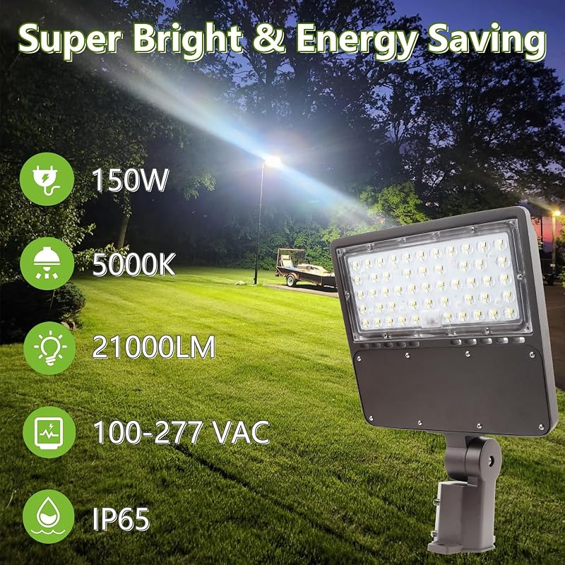 2 Luces LED Estacionamiento 100-277V