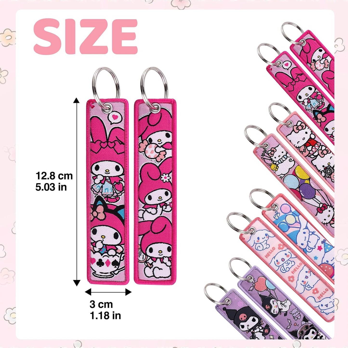 Llavero anime gato rosa pack 4 JDM Jet Tag para motos y autos