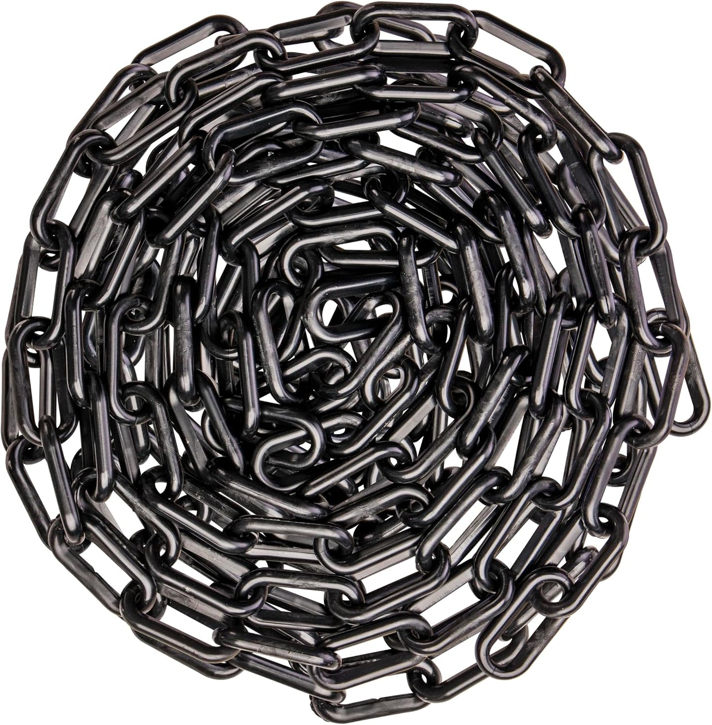 Cadena seguridad plástico negro 2x10ft resistente UV