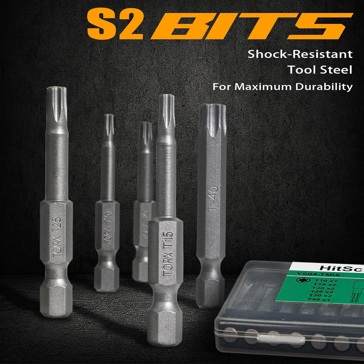 Juego 10 Pzas Puntas Torx T10-T40 Acero S2