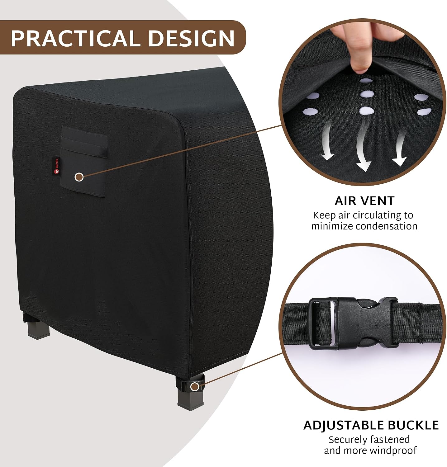 Funda mesa hoguera gas 52x34" 600D impermeable