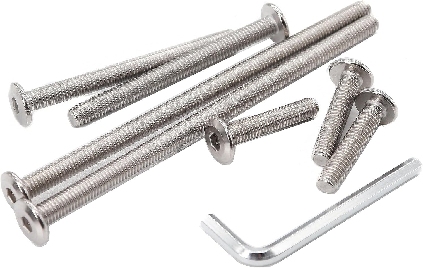 Pack 12 conexiones M6x90mm acero inox 304 para muebles