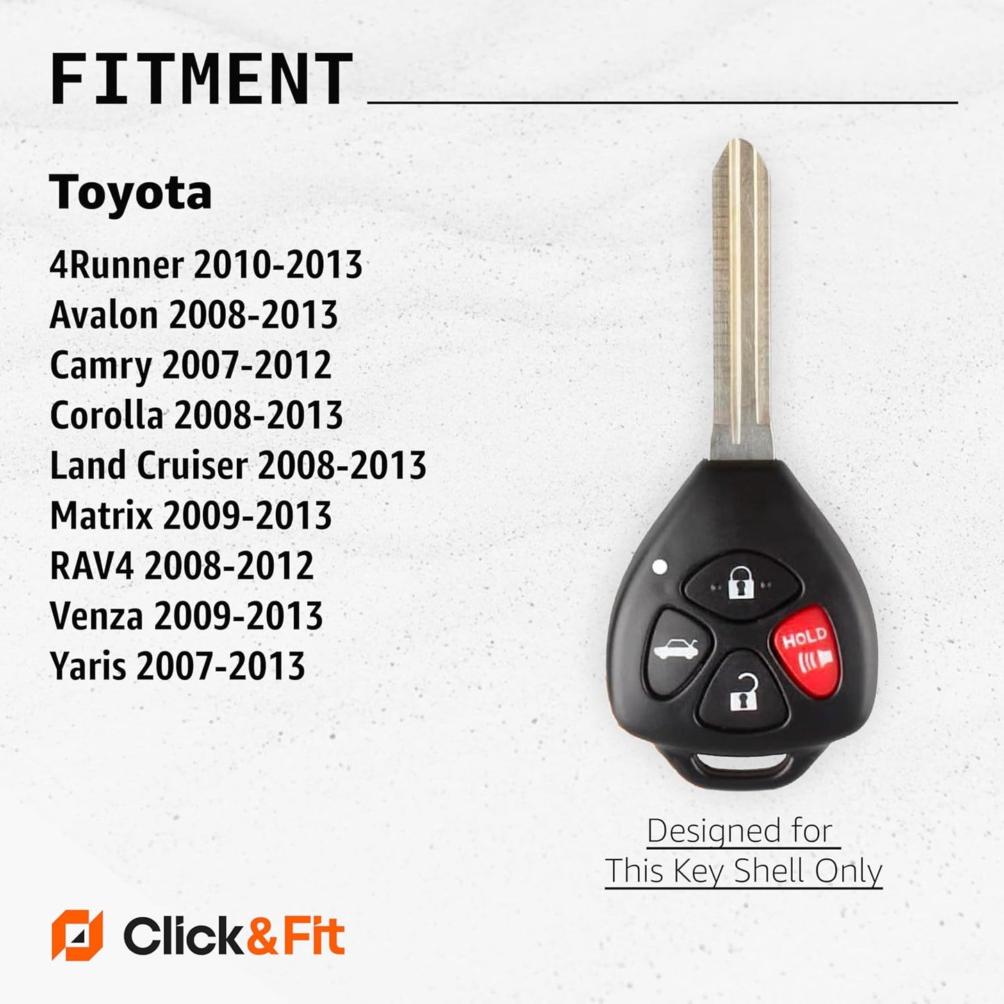 Fundas silicona llave Toyota Camry Corolla 08-13 negro pizarra
