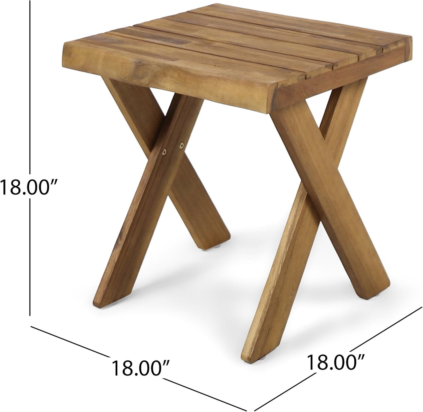 Mesa auxiliar acacia exterior acabado teca