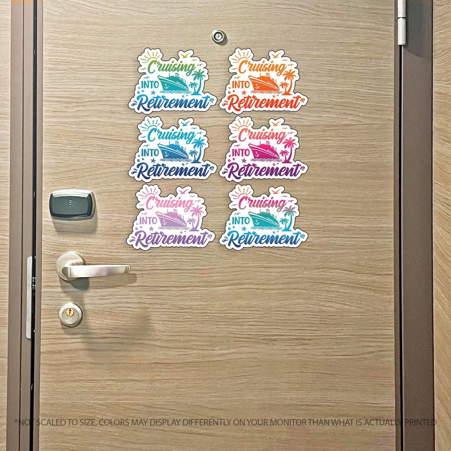 Imán colorido para puerta magnética 8x6pulg tonos fríos