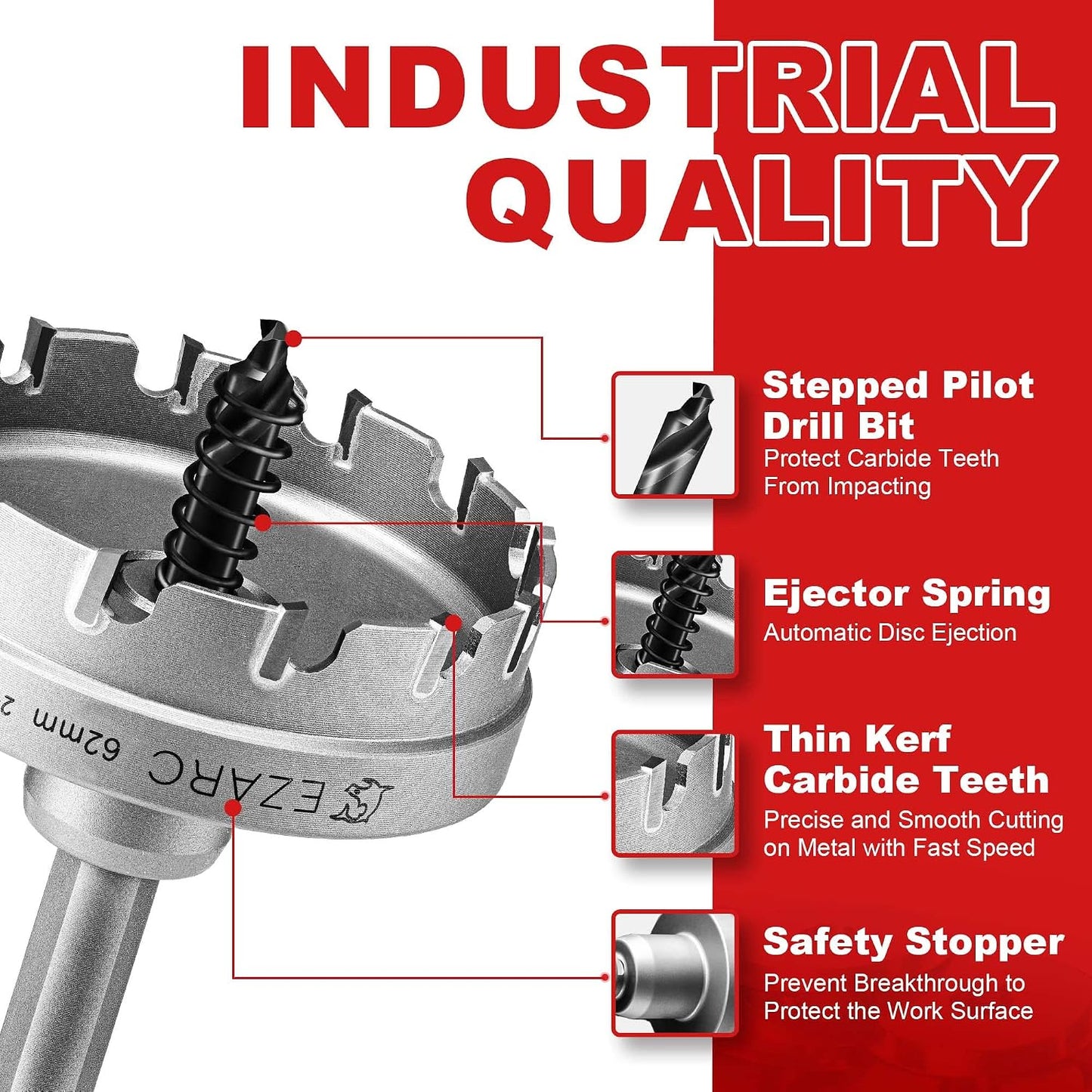 Sierra carburo cortador agujeros acero inox 14mm