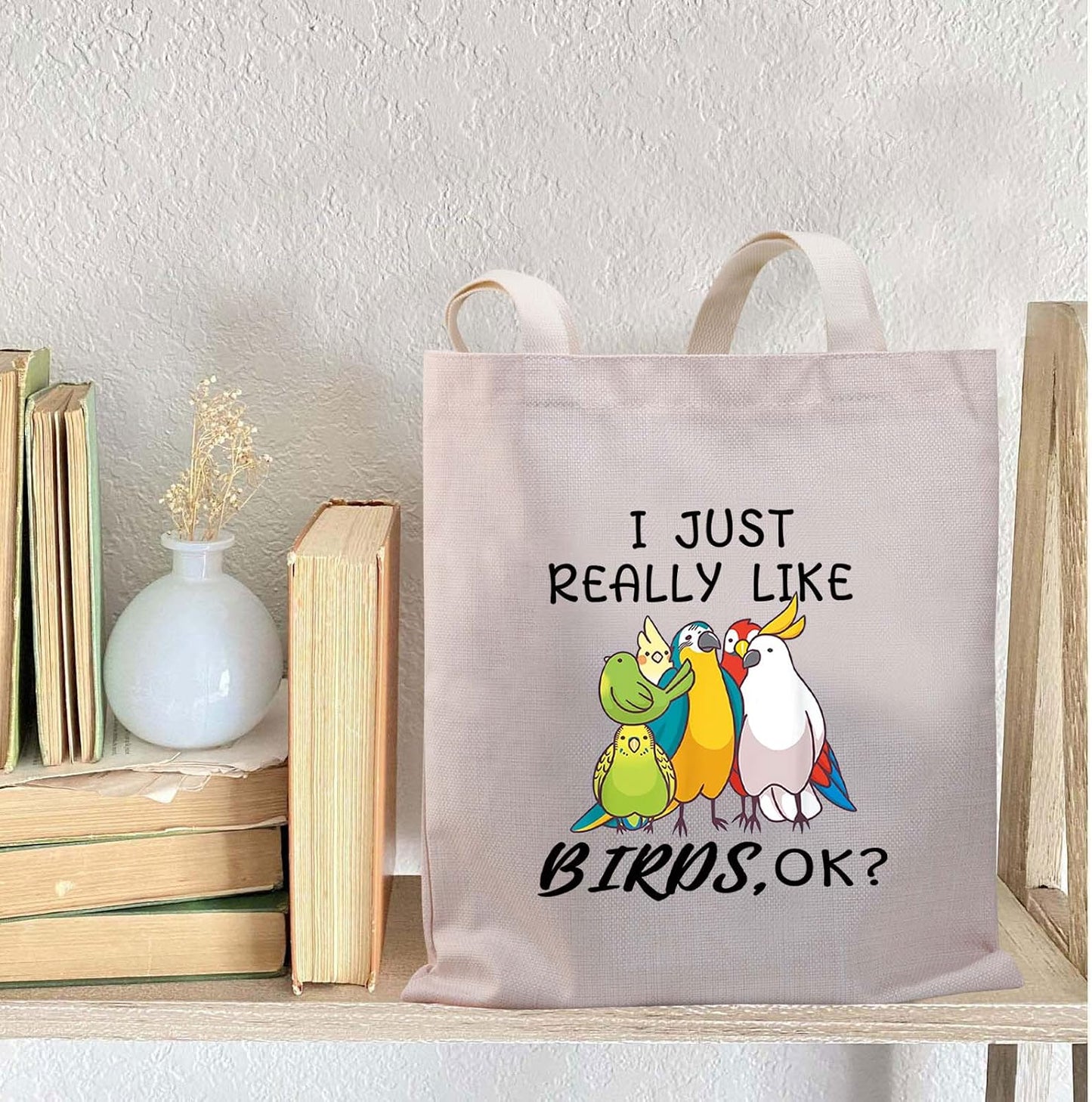 Bolsa mano para amantes loros y aves