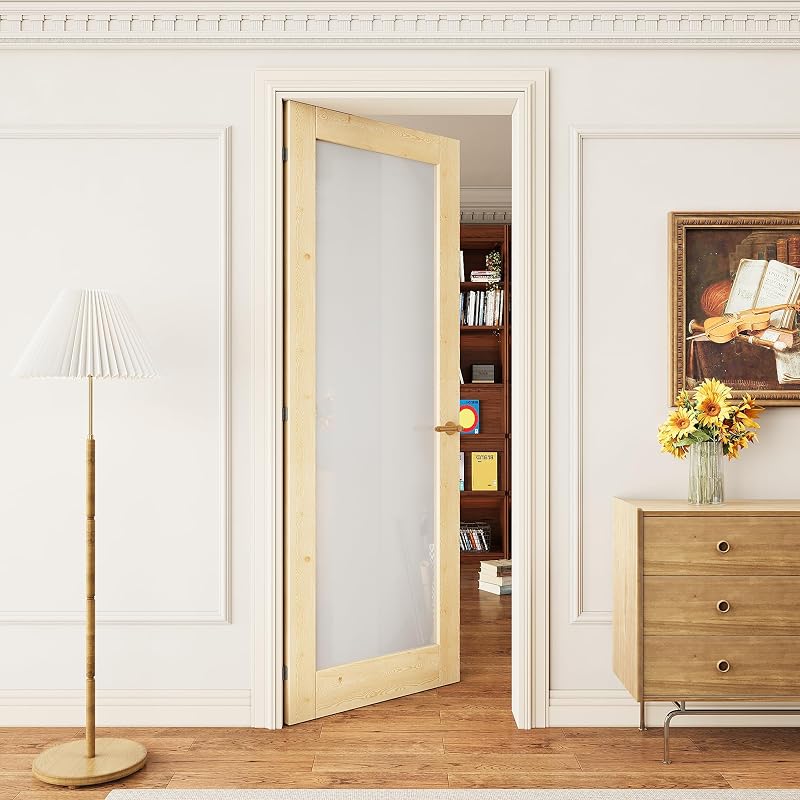 Losa puerta madera esmerilada 30x80 granero