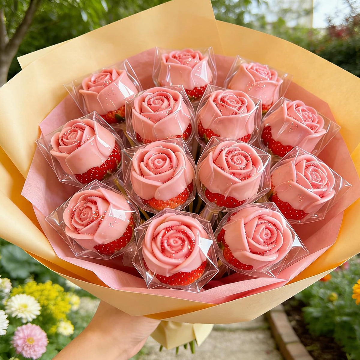 Moldes de silicona de rosas grandes para fresa de chocolate y cubo de hielo rosa multifunción