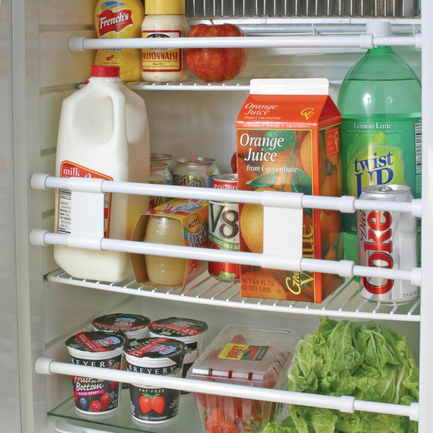 Barra refrigerador doble 28pulg blanco