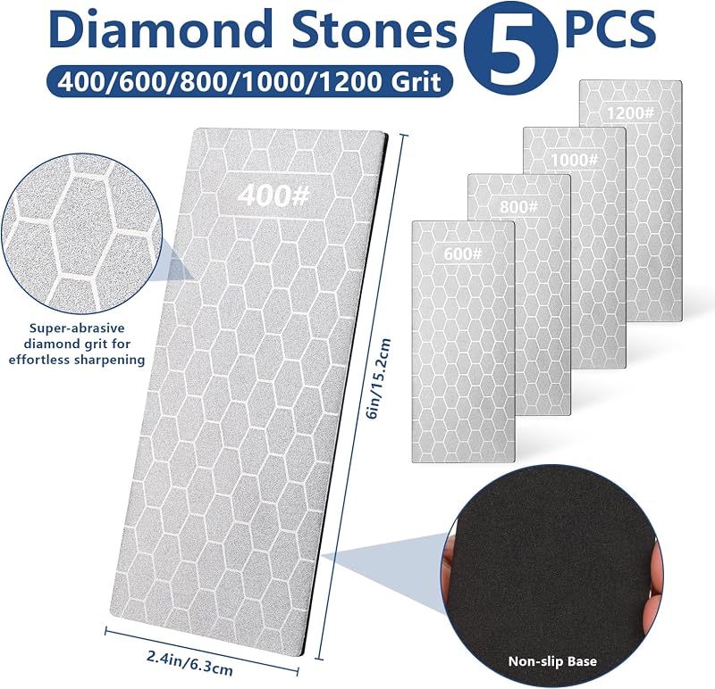 Kit afilado cinceles 5 piedras diamante ajustable