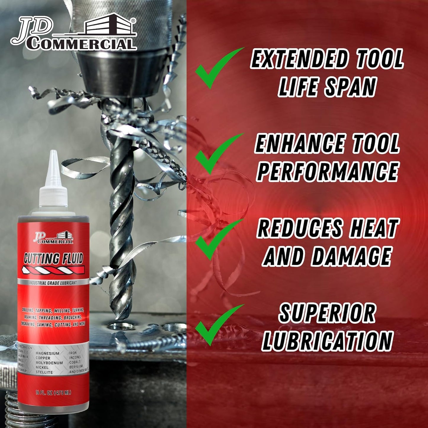 Fluido corte 16oz lubricante roscado perforación metales