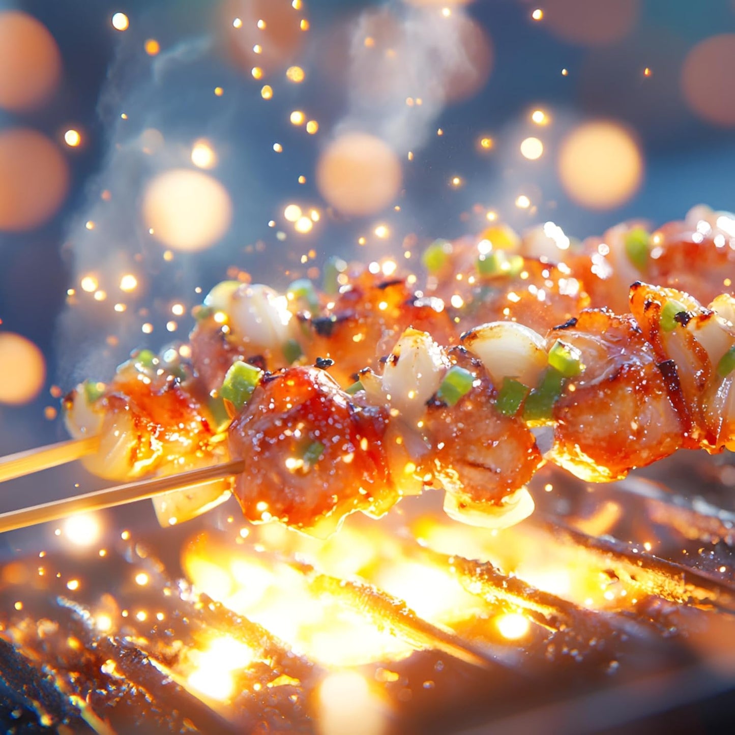 Brochetas bambú 12pulg para asar 100 pcs