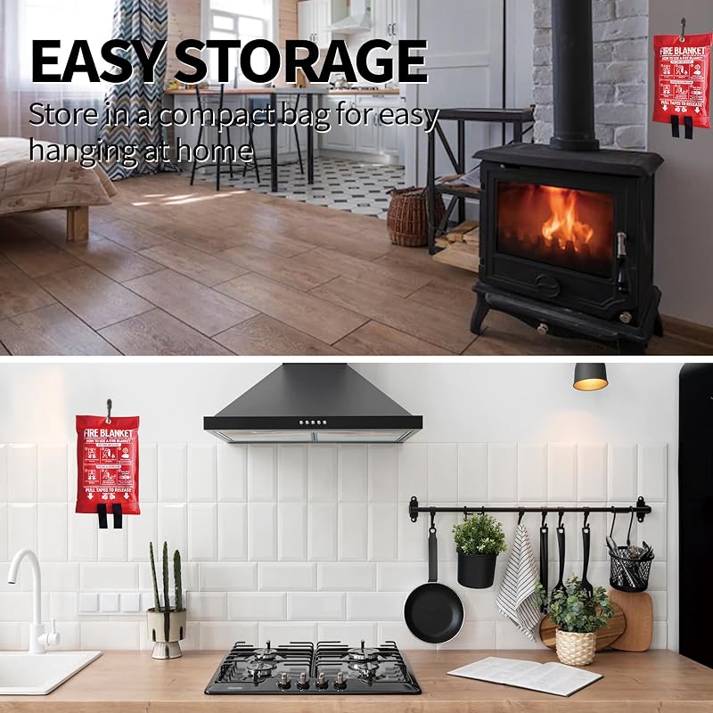 Manta fuego cocina hogar 40x40pulg pack 4