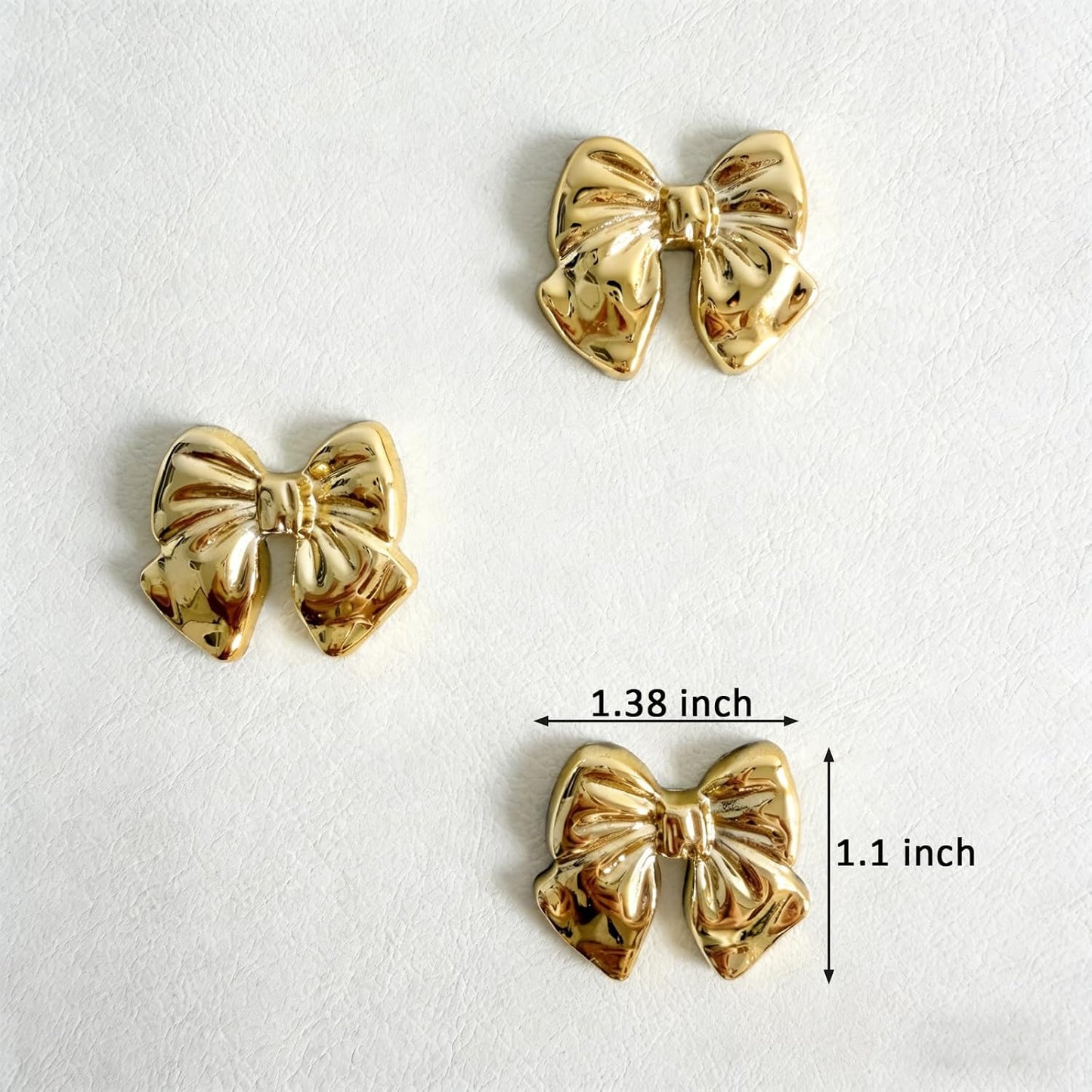 12 Imanes Decorativos para Refrigerador Lazo Dorado Hogar