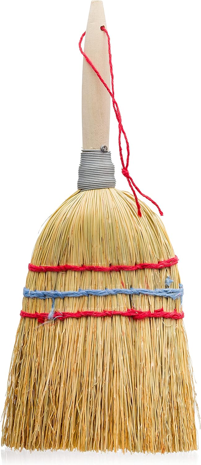 Cepillo mano mango madera paja arroz set 2 10pulg