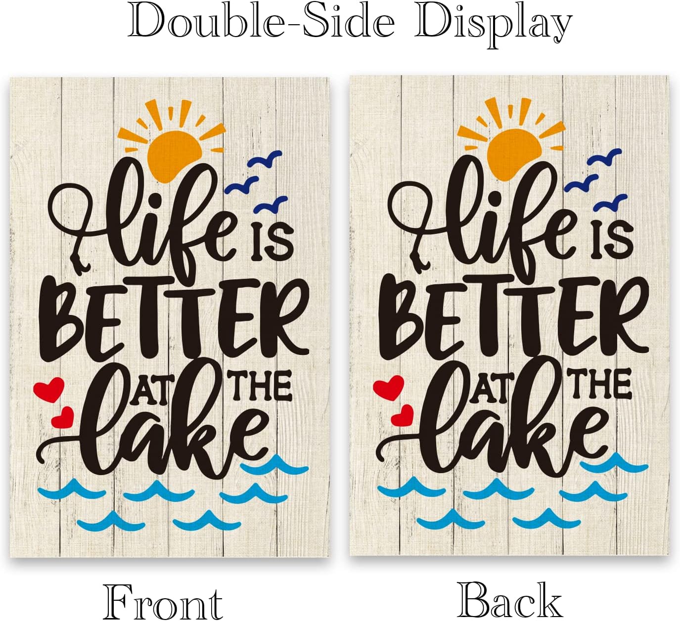 Bandera doble cara decoración exterior 12.5x18pulg