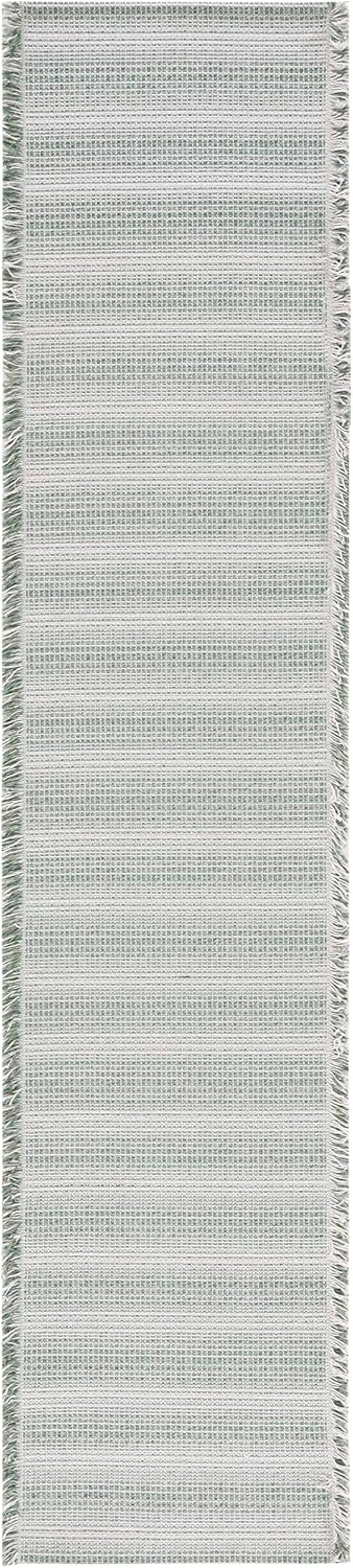 Alfombra pasillo 2x9ft flecos algodón rayas no pelusa