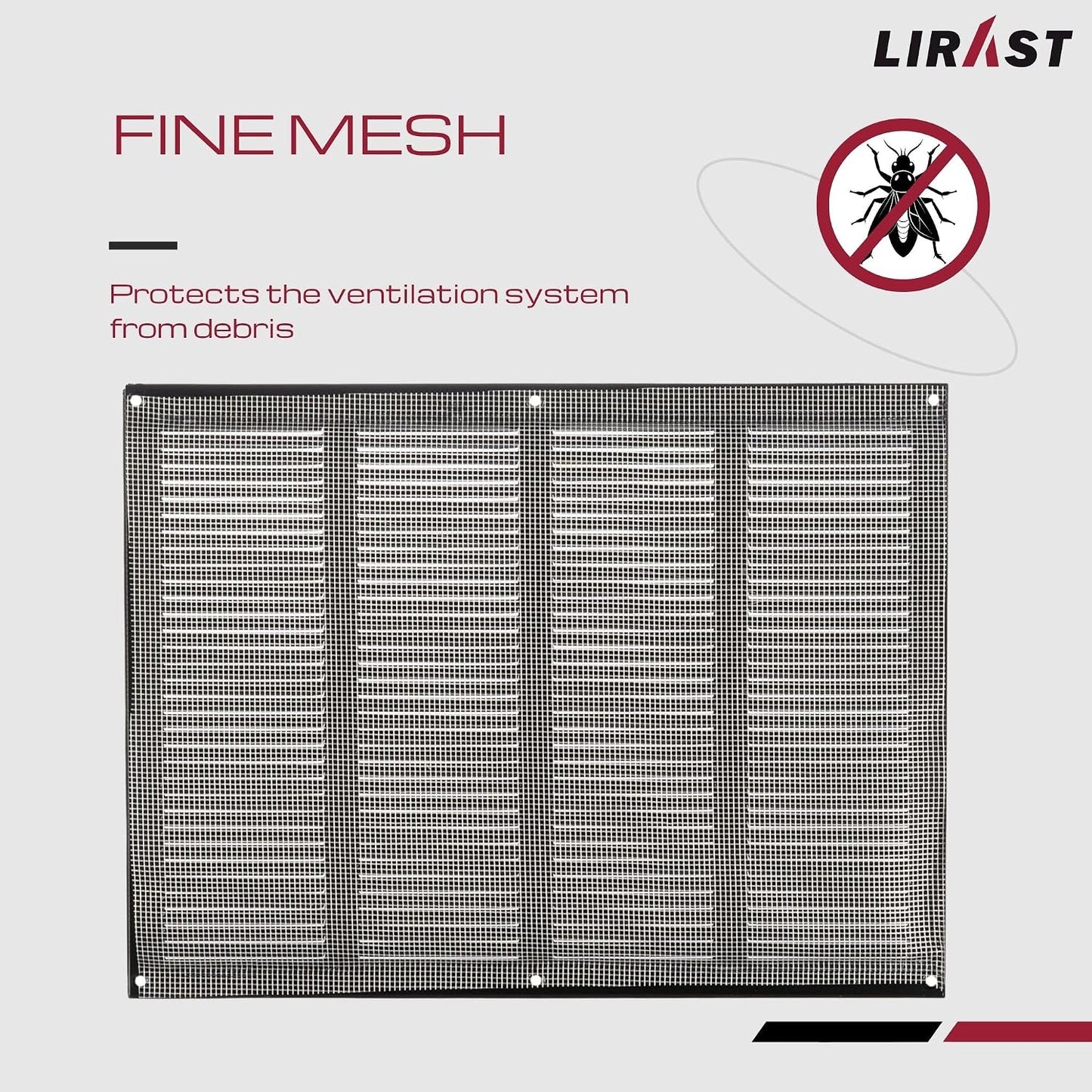 Cubierta ventilación 14x10pulg rejilla aire retorno metal negra