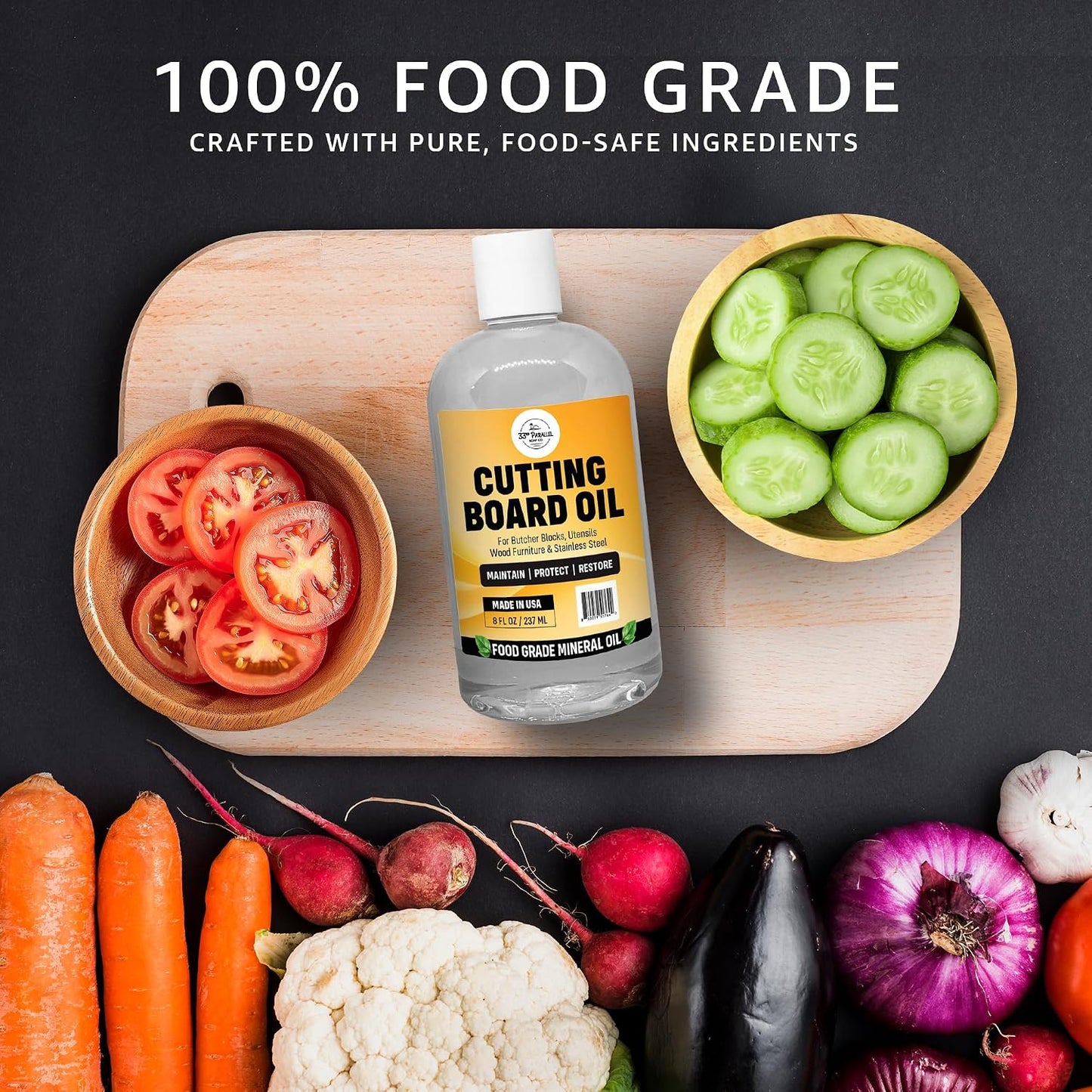 Aceite mineral alimenticio 32oz para cortar y encimeras