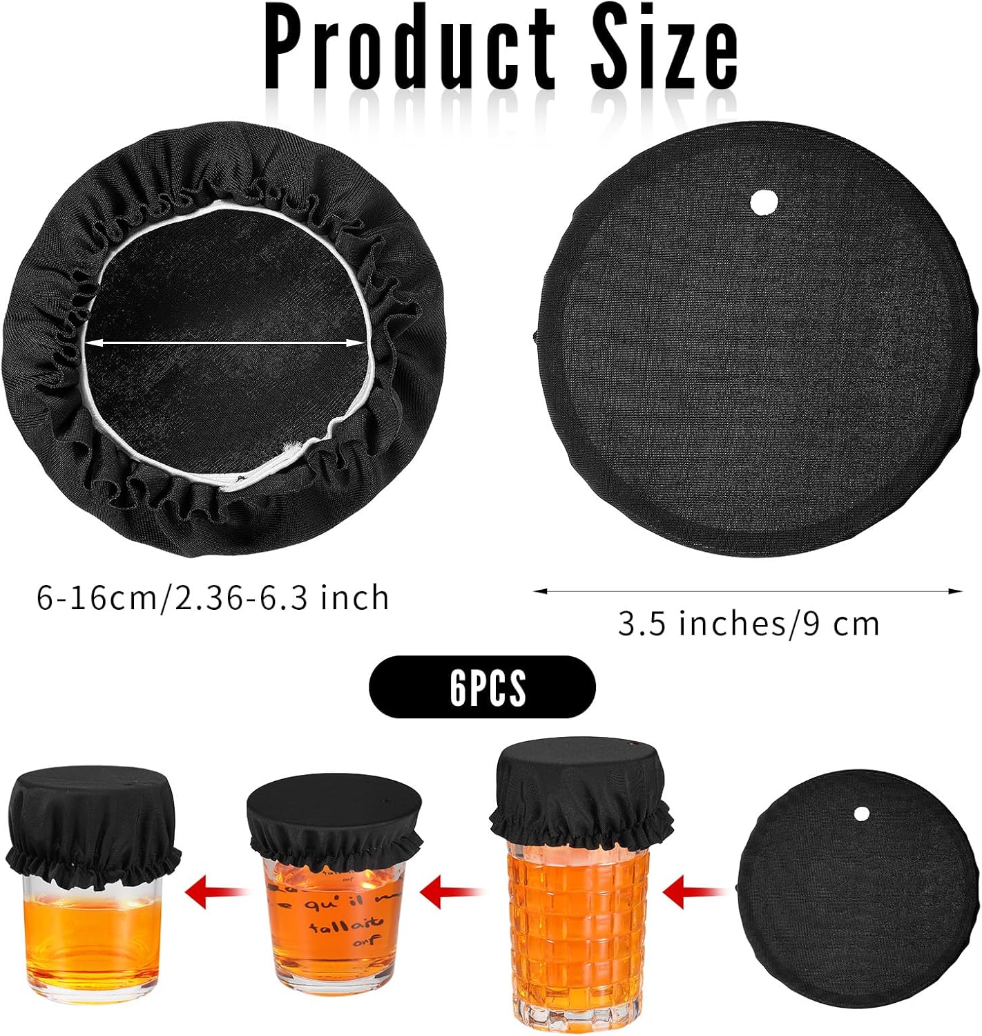 6 Fundas Vidrio Reutilizables Con Agujero Pajilla Para Bebidas