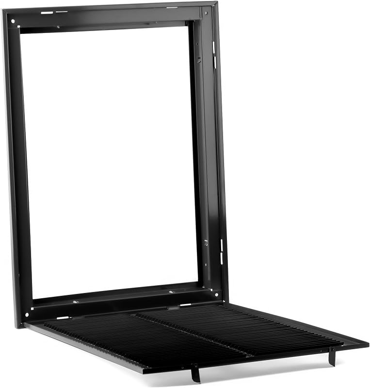 Rejilla filtro aire HVAC 14x24" cara extraible negro