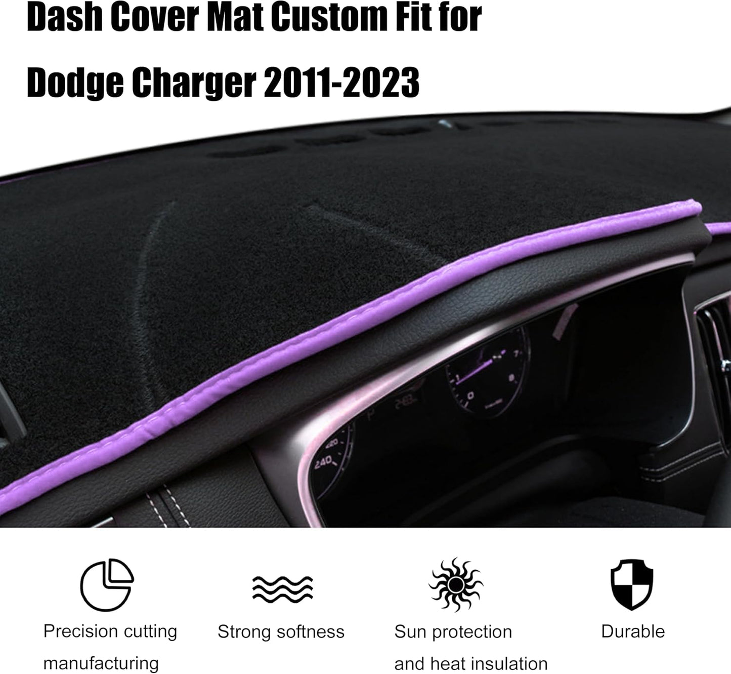 Cubierta salpicadero Dodge Challenger 2015 antiderrap UV