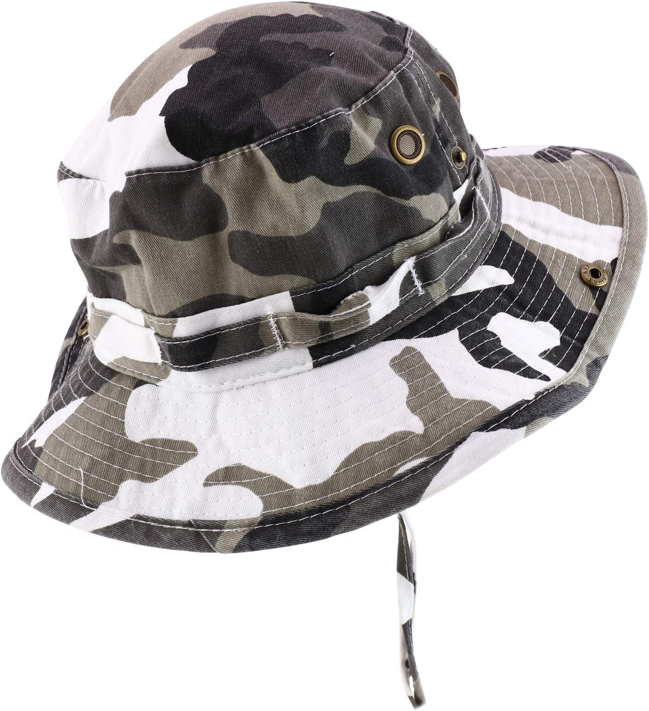 Sombrero caza cordón barbilla sarga camuflaje