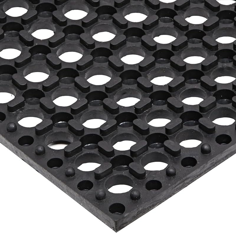 Alfombrilla drenaje antifatiga 3x5ft color negro