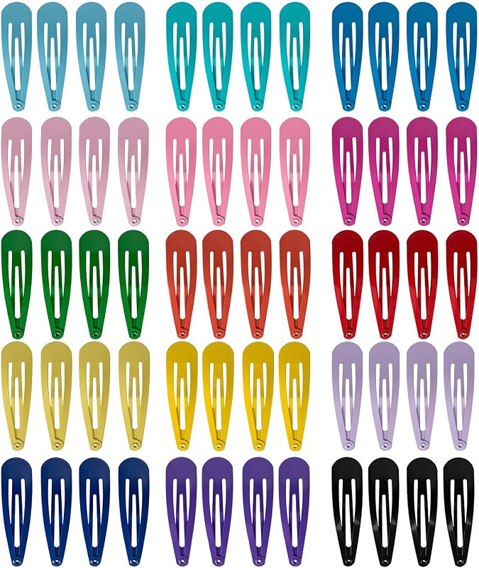 60 Pasadores Cabello Metal 2pulg Niños Niñas 15 Colores