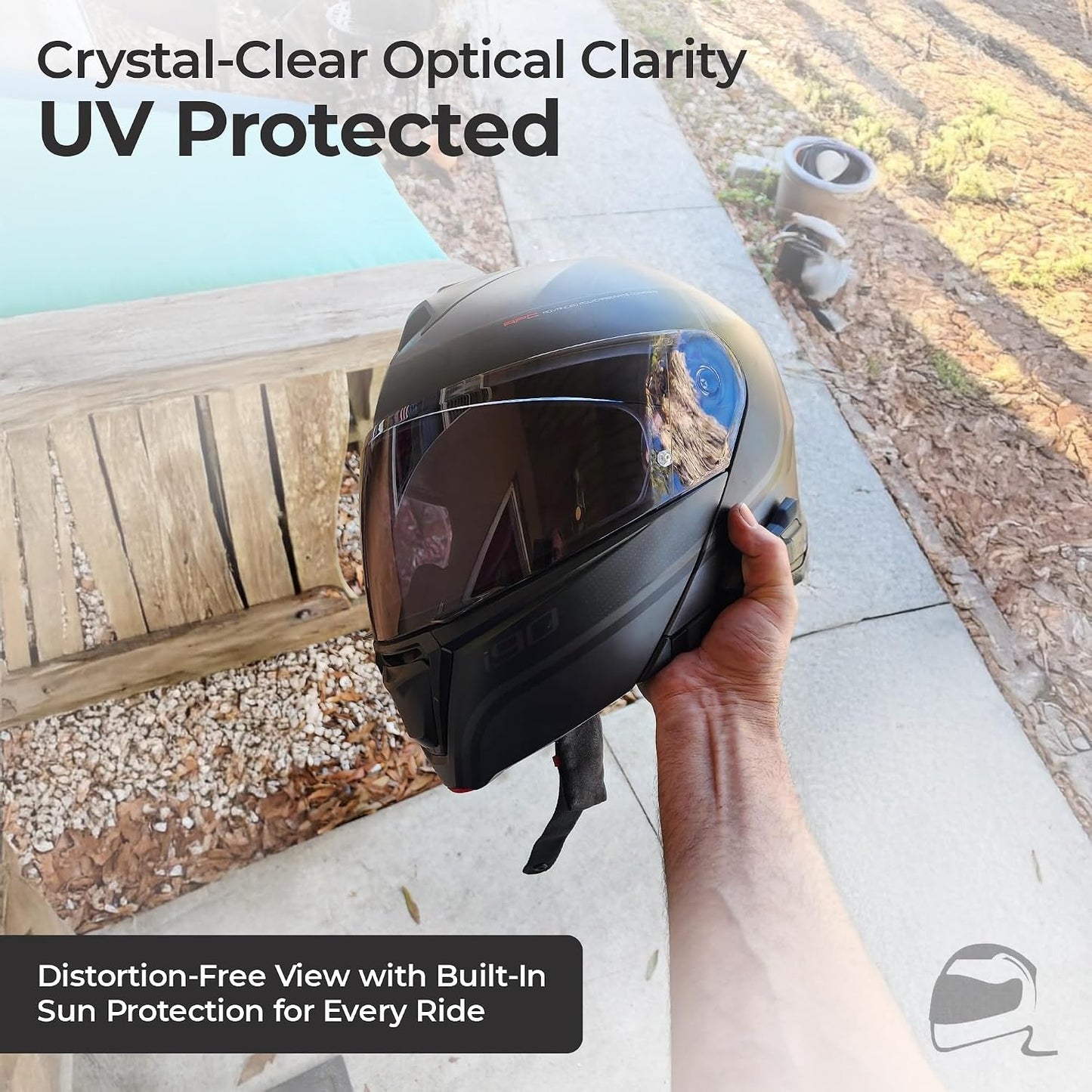 Visor transparente para casco HJC i90/i91 y Harley