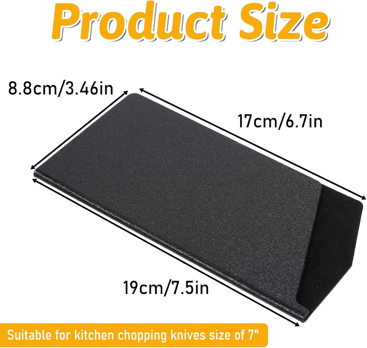 Funda cuchillo ancho 7.5x3.5pulg fieltro duradero