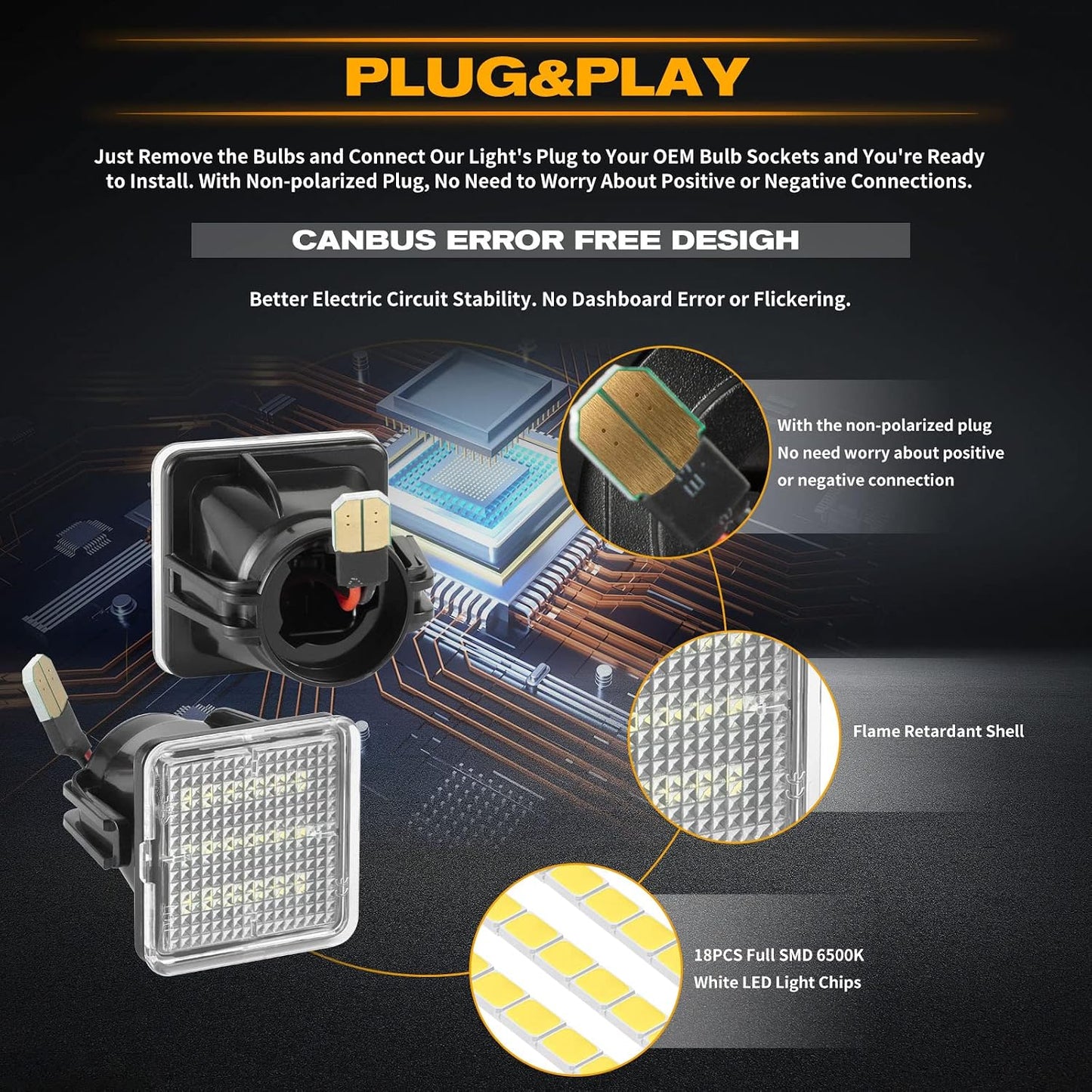 Luces LED matrícula Tundra 14-23 6000K