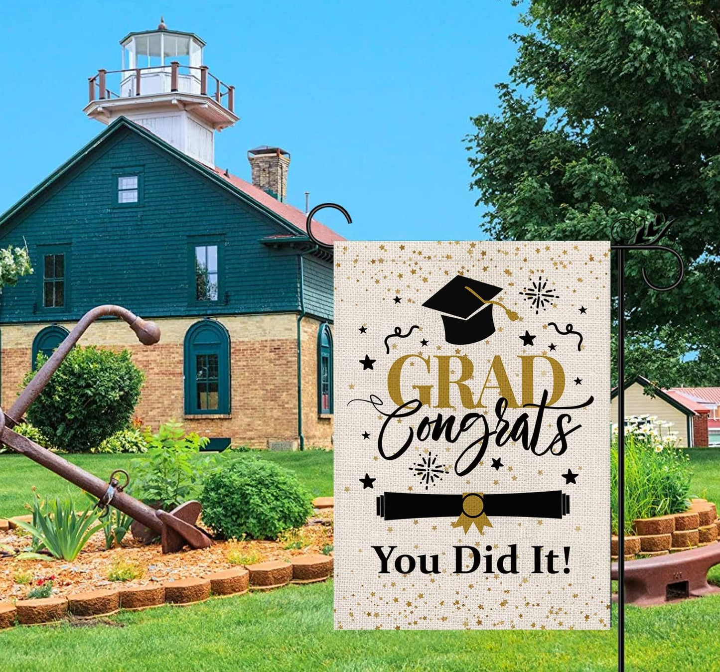 Bandera jardín doble cara congrats grad you did it 12.5x