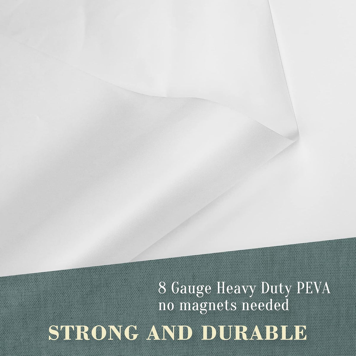 Cortina ducha PEVA sin ganchos 71x74 impermeable libre PVC