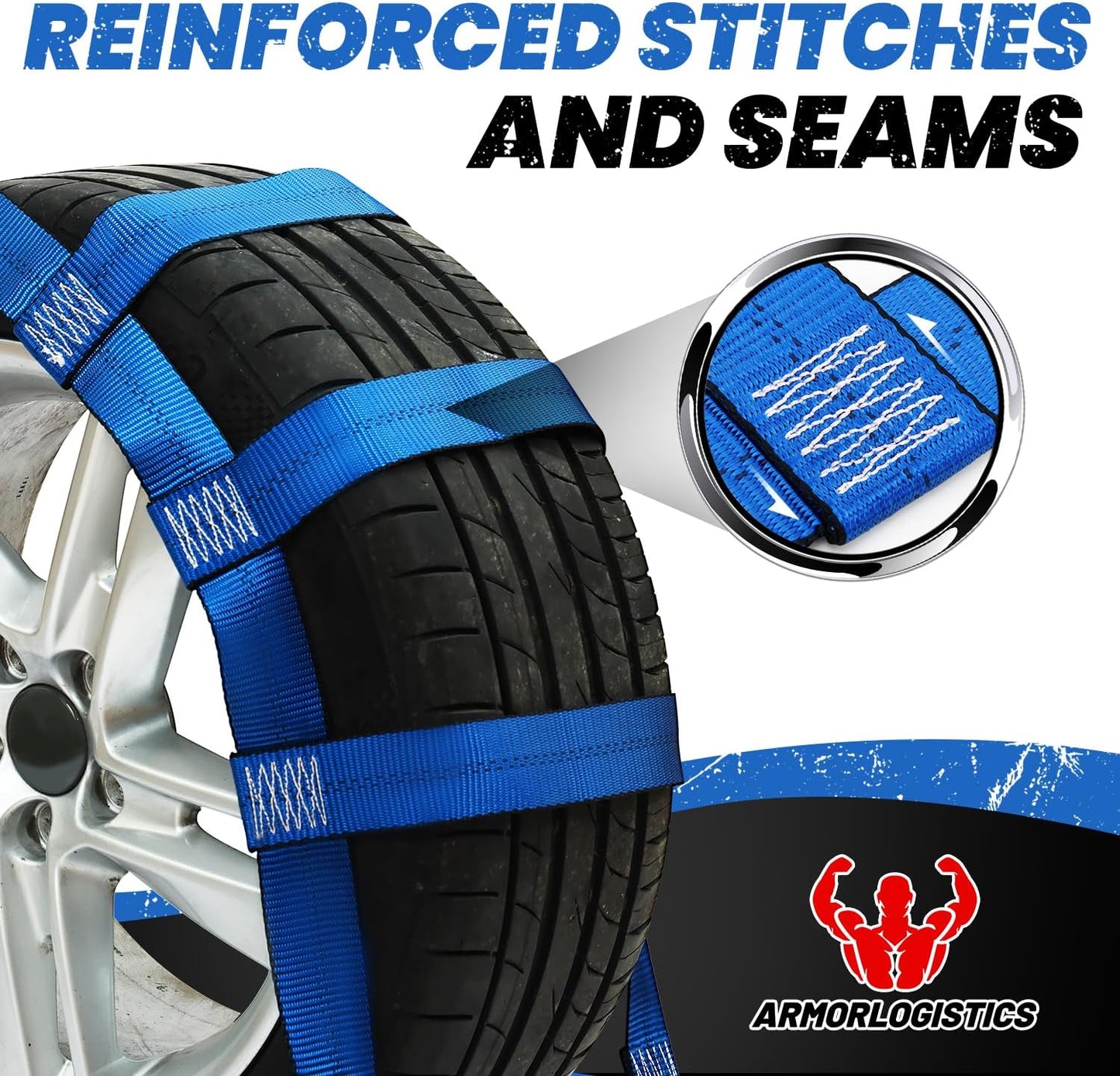 Correas canasta remolque con gancho 2 pzas 14-17" 10000lb