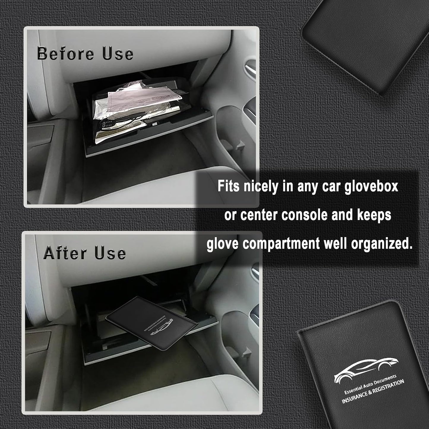 Soporte tarjetas cuero para BMW Ford Tesla Cadillac