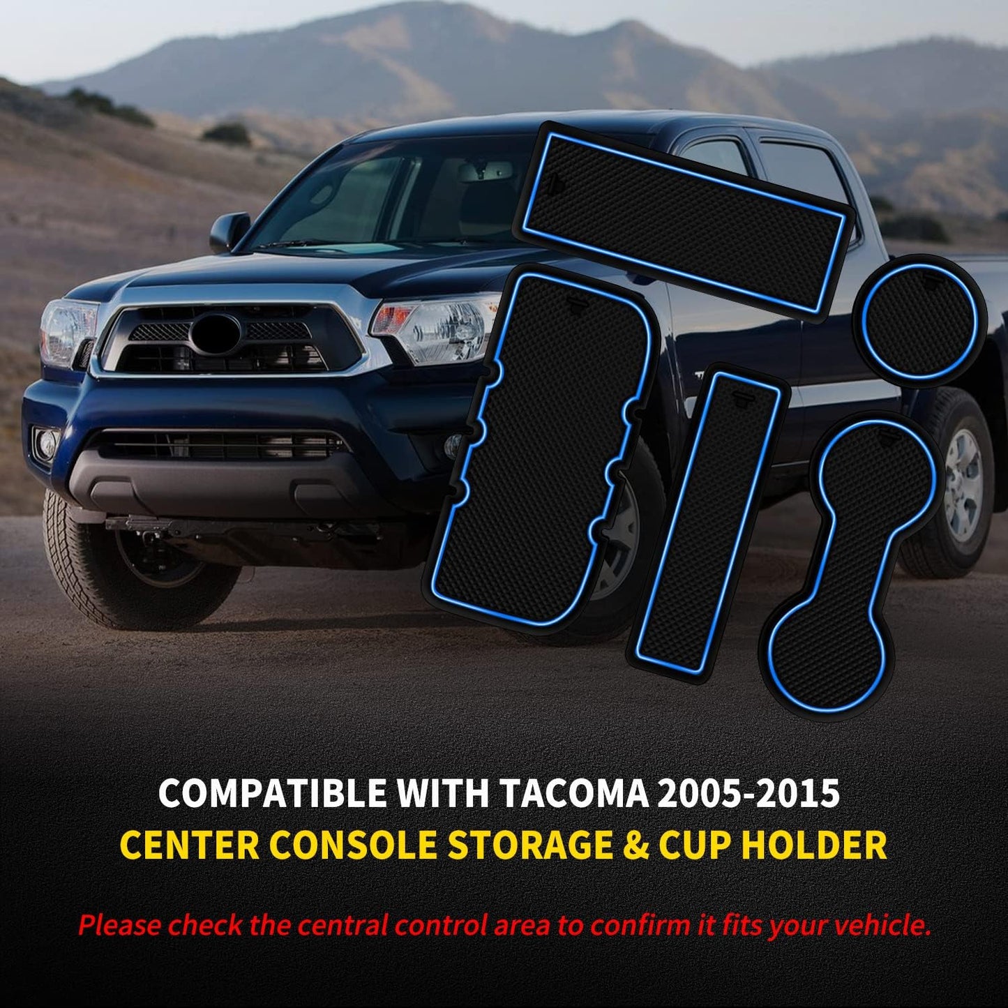 Juego alfombrillas consola antideslizantes Toyota Tacoma 05-15
