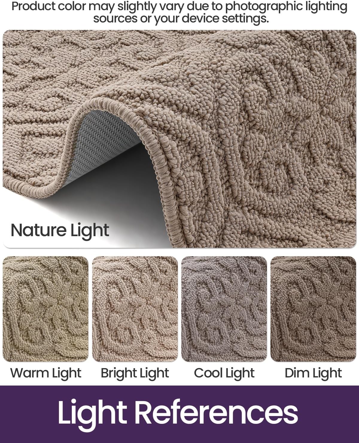 Tapete antiderrap entrada puerta 3x5ft beige
