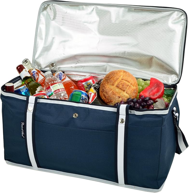 Enfriador plegable 64 latas a prueba de fugas azul pack 2