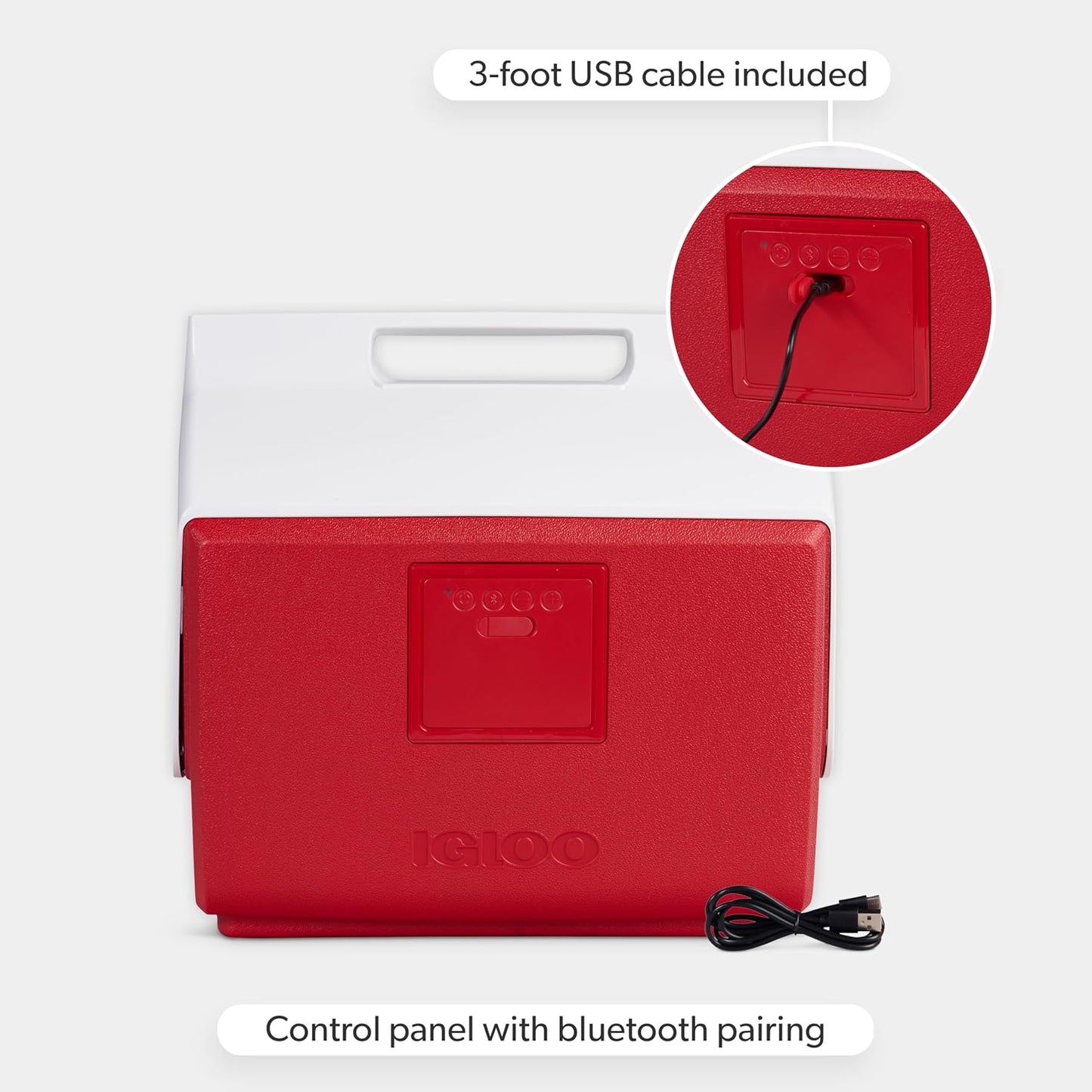 Nevera portátil con altavoz 14qt Kool Tunes