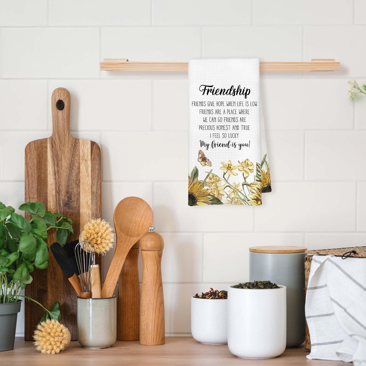 Toallas cocina girasol regalo amistad mujer decorativa
