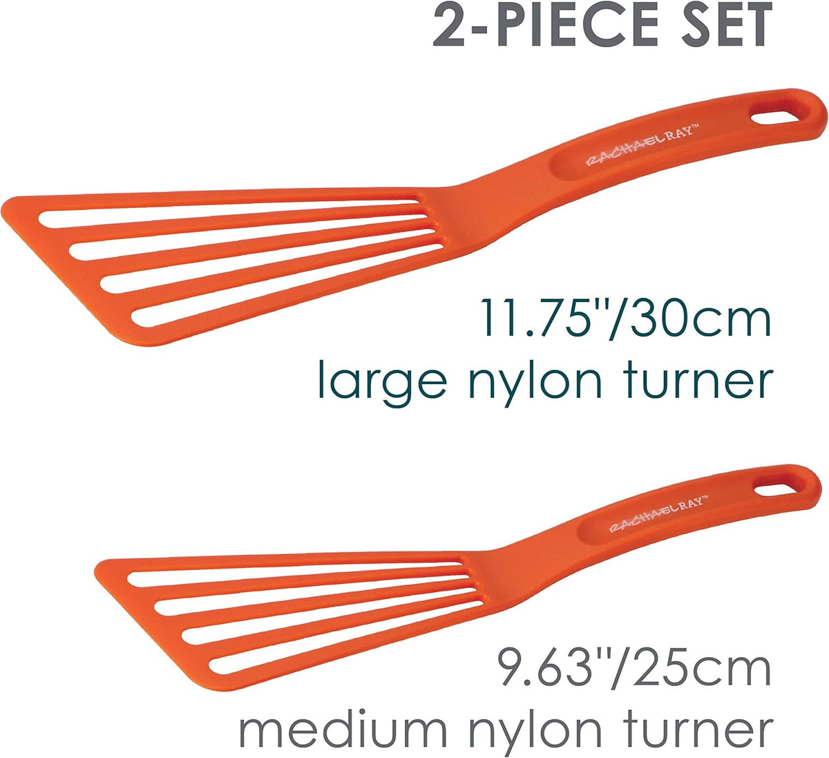2 Pzas Utensilios cocina nailon espátula torneros pescado rojo