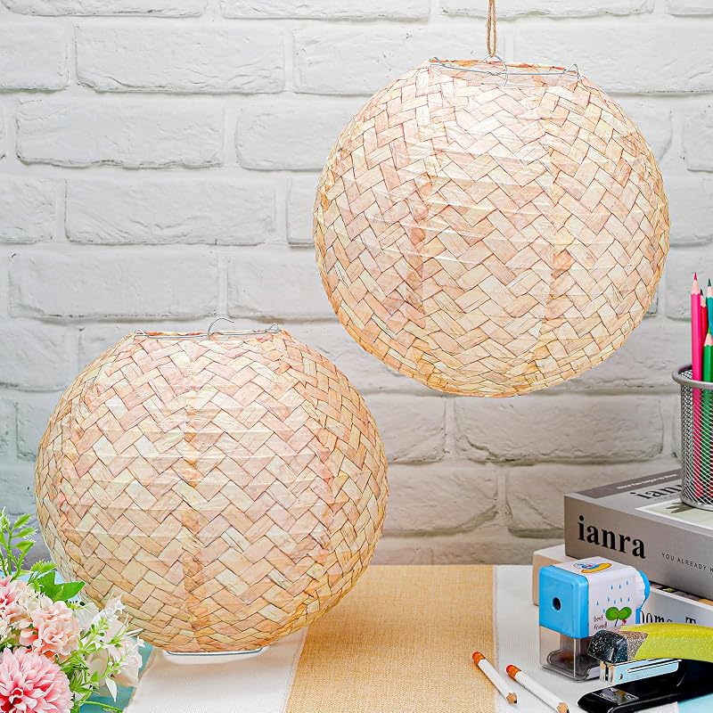 12 Pzas Linterna Arpillera Boho 10pulg Decorativa Colgar Boda