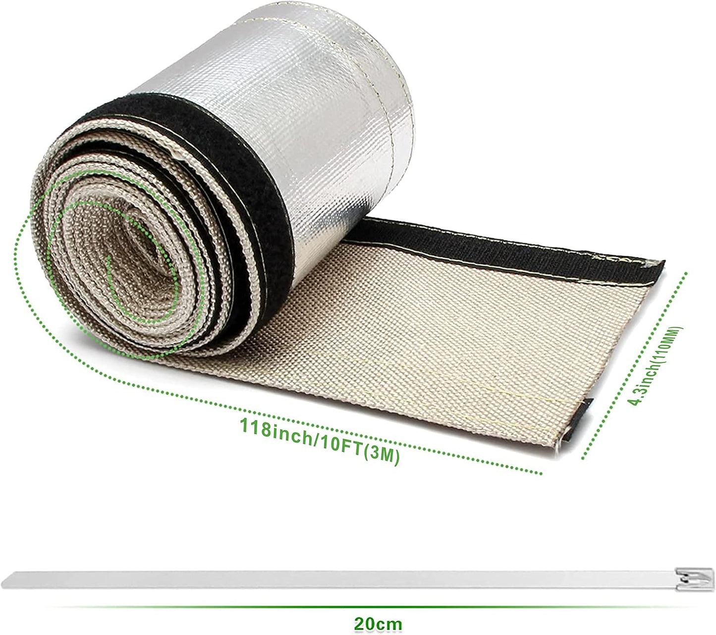 Escudo térmico aluminizado para mangueras 1" x 10ft 10pzas