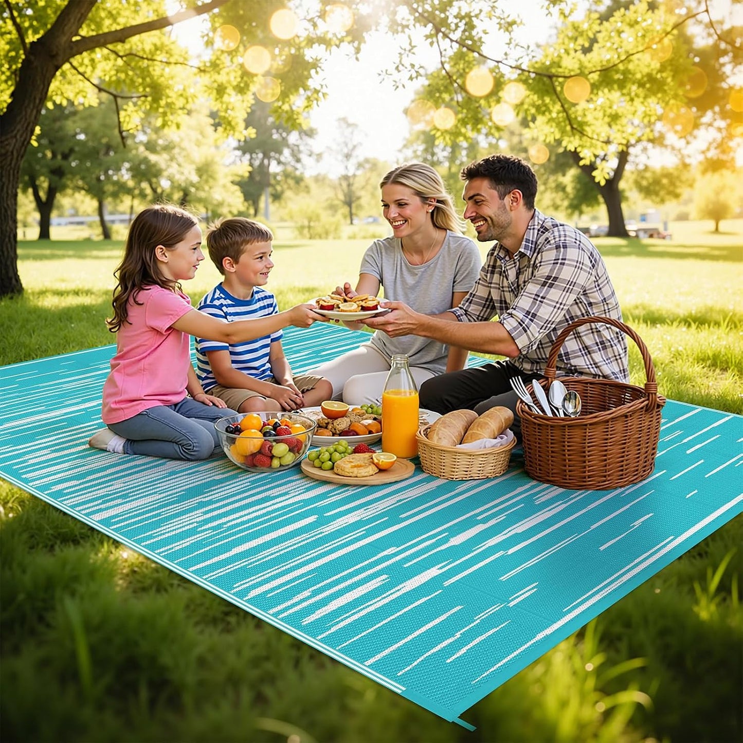 Alfombra exterior impermeable 6x9ft reversible
